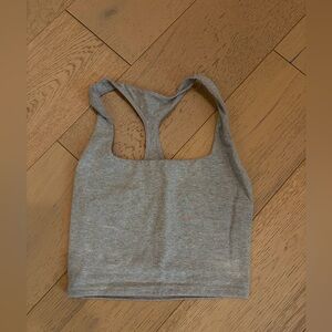 FREE PEOPLE MOVEMENT GO TO SMOOTH Gray Racerback Tank Top